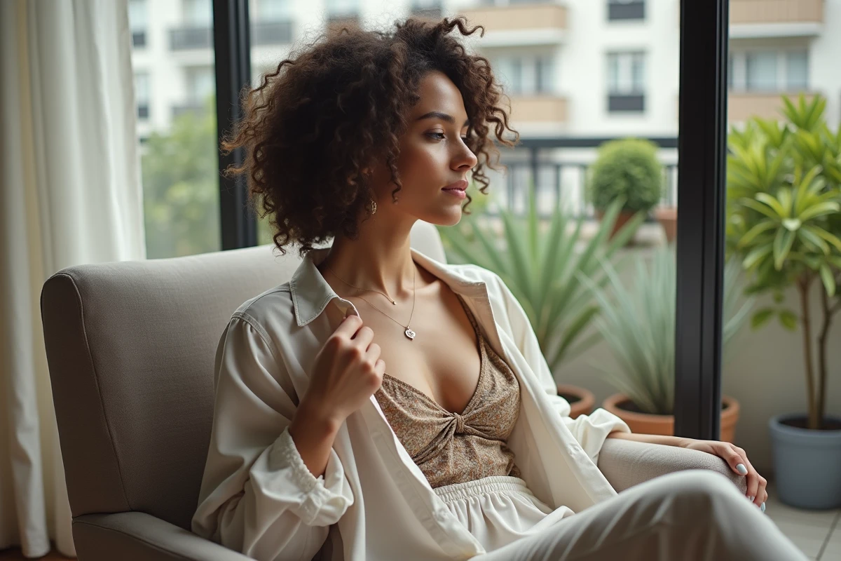 Femme assise près d